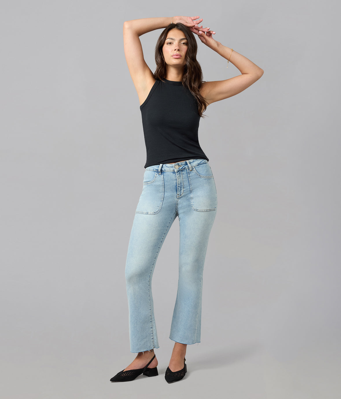 BILLIE-TD High Rise Bootcut Jeans