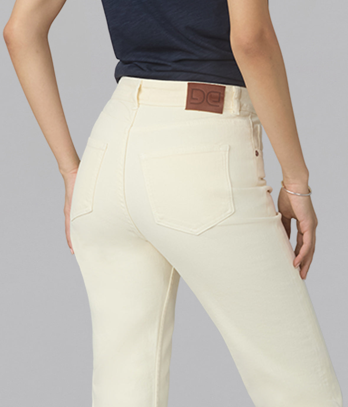 DENVER-RAW High Rise Straight Jeans