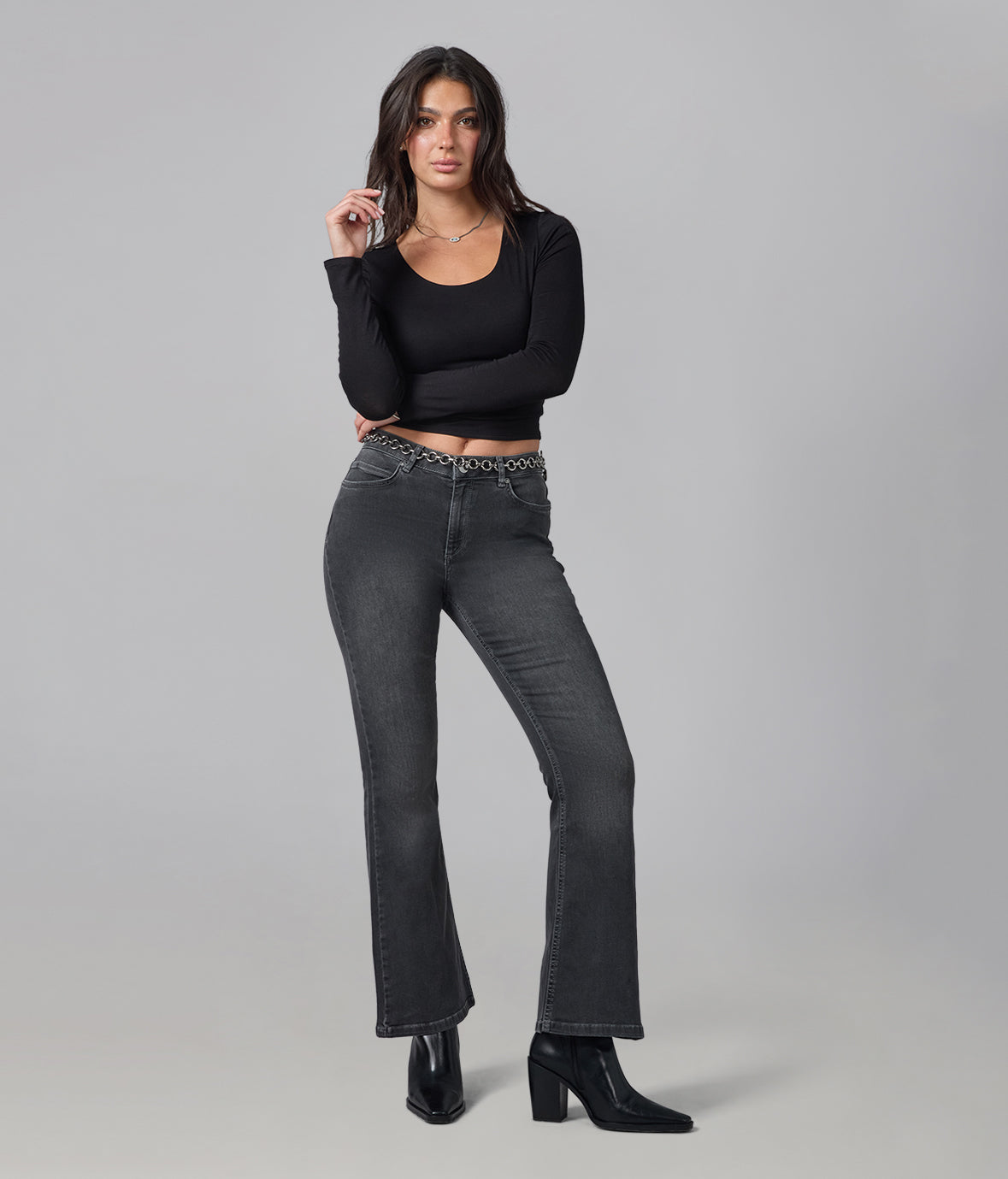 ALICE-GMS High Rise Flare Jeans 32" Inseam
