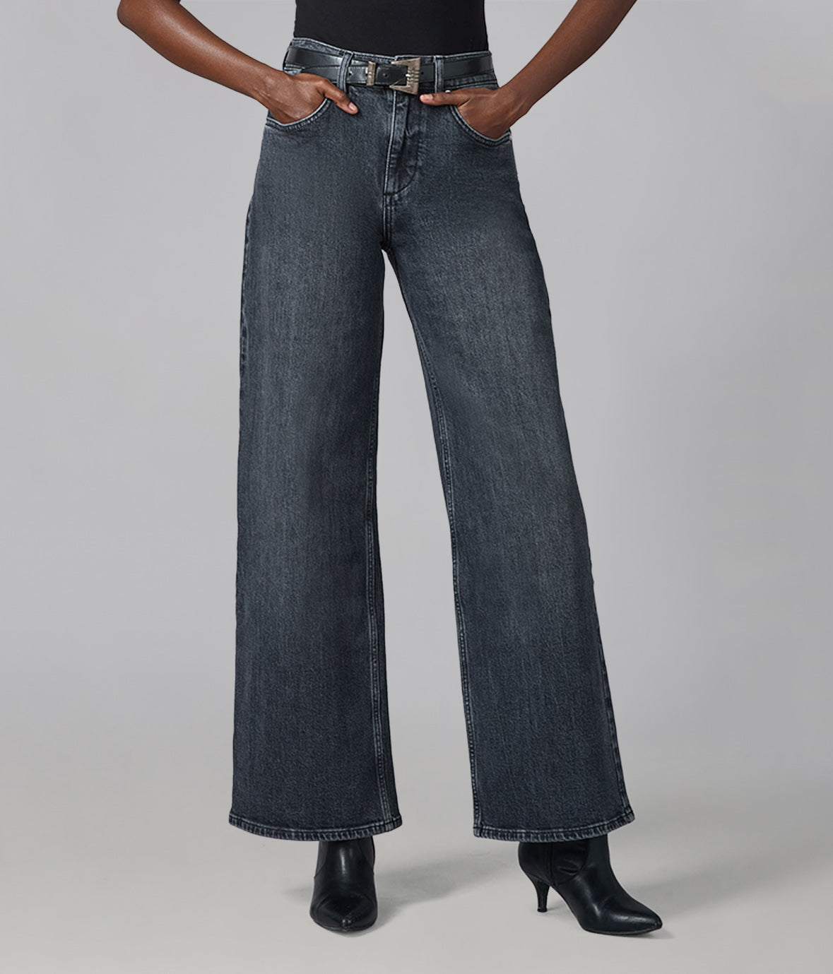 COLETTE-GG High Rise Wide Leg Jeans