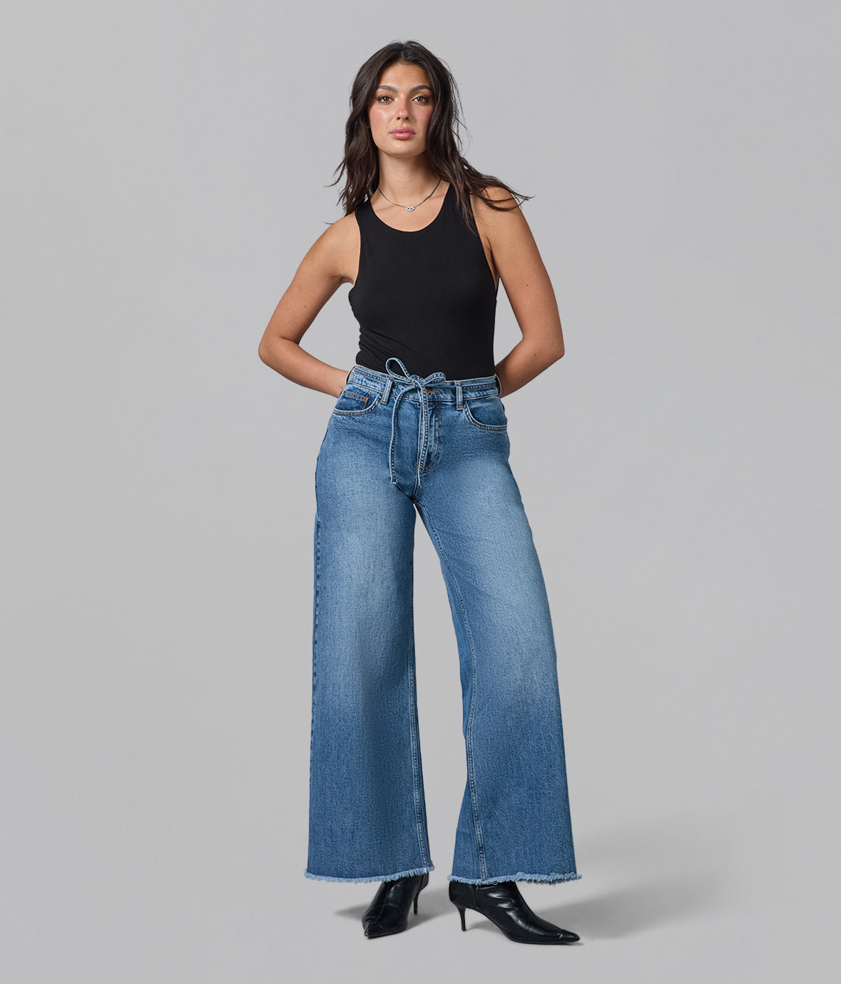 MILAN-DB Ultra High Rise Wide Leg Jeans