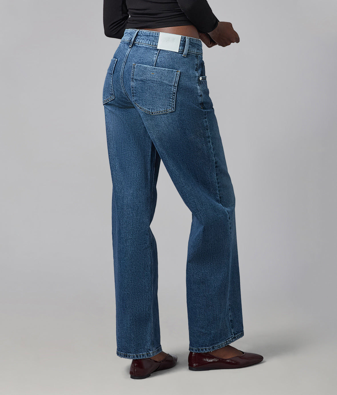 MIRO-FN Mid Rise Comfort Straight Jeans