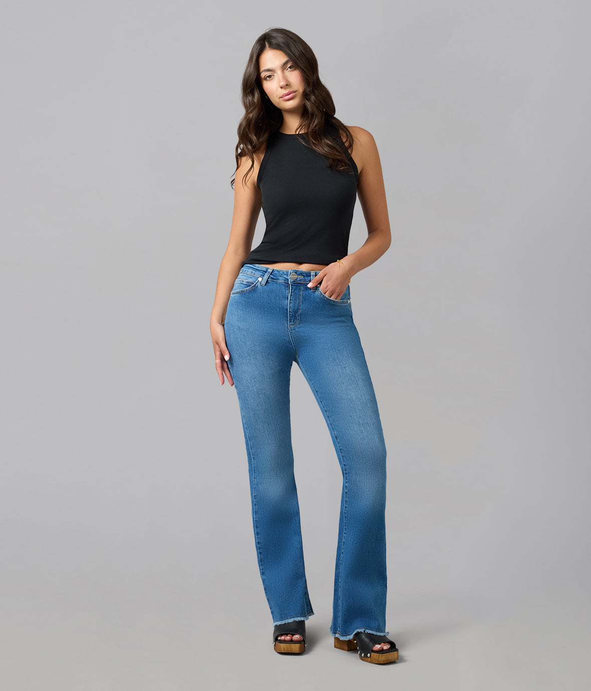 ALICE-MDL High Rise Flare Jeans 32" Inseam