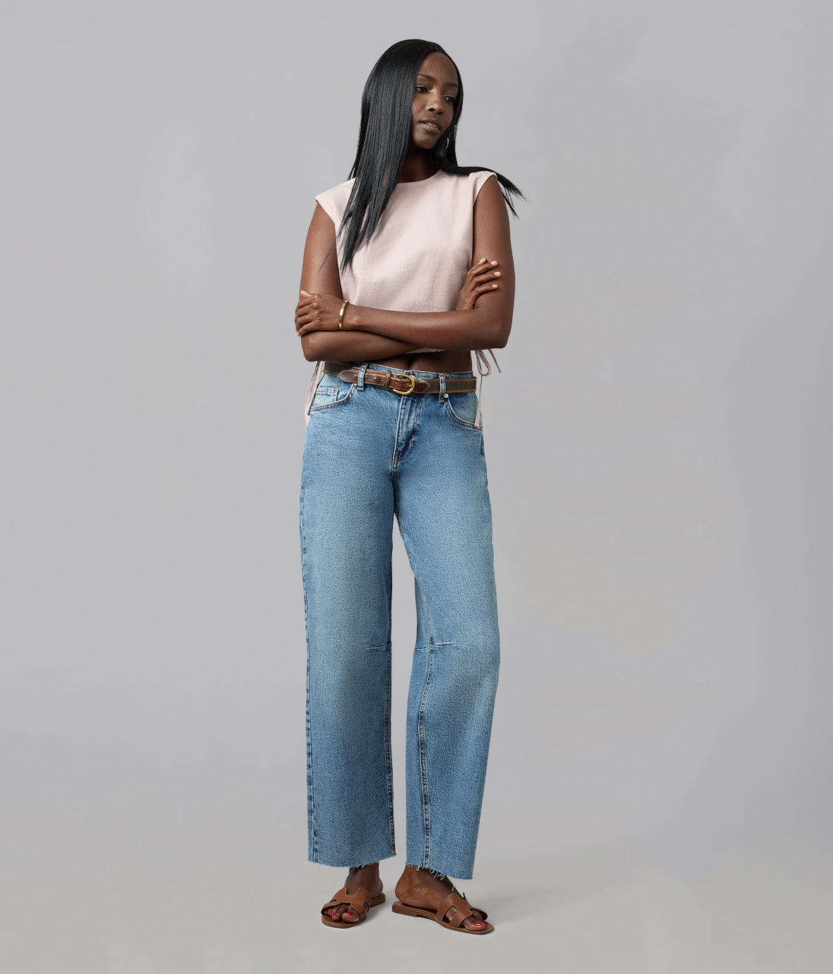 DYLAN-DB High Rise Barrel Jeans 30" Inseam