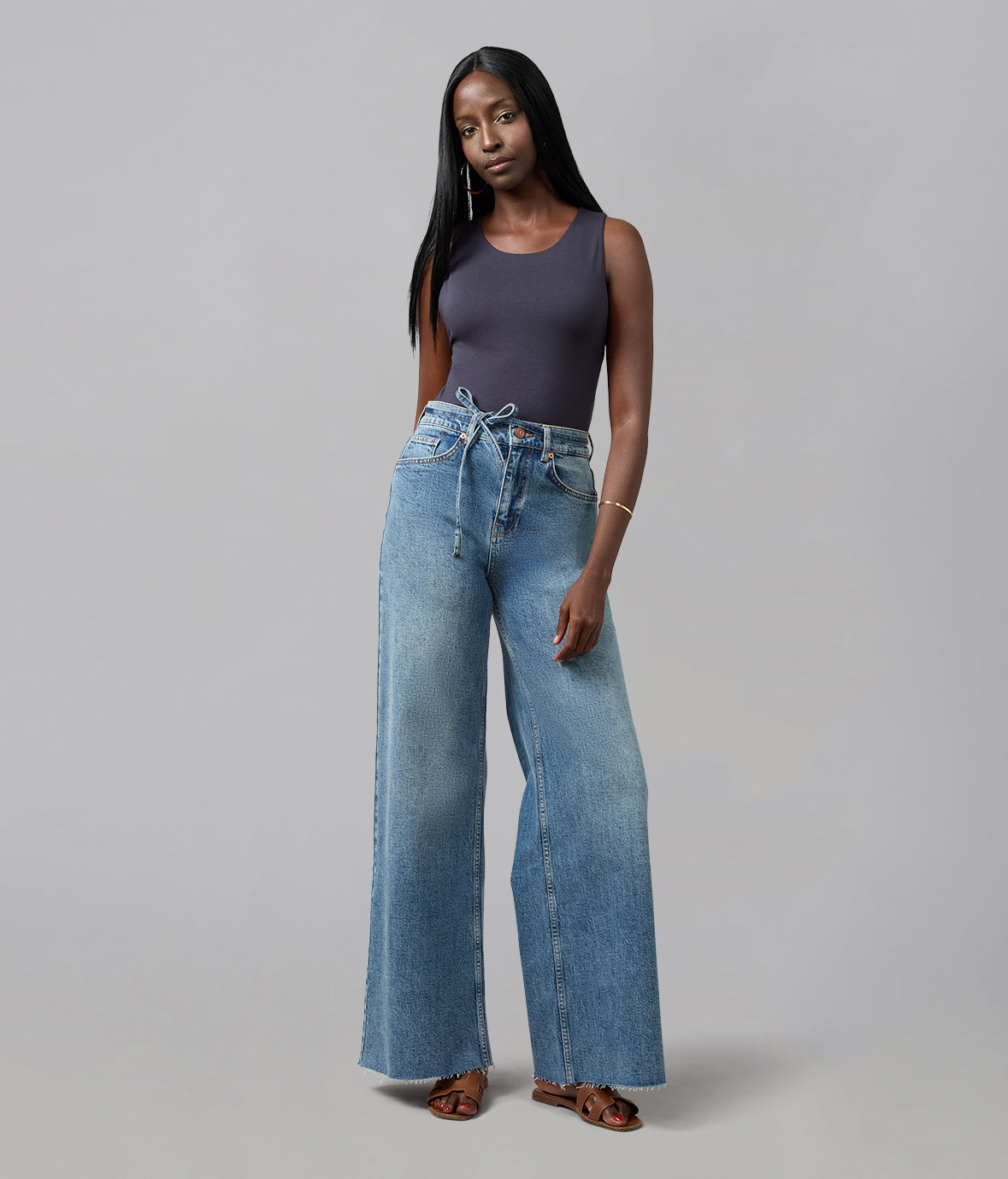 MILAN-DB Ultra High Rise Wide Leg Jeans
