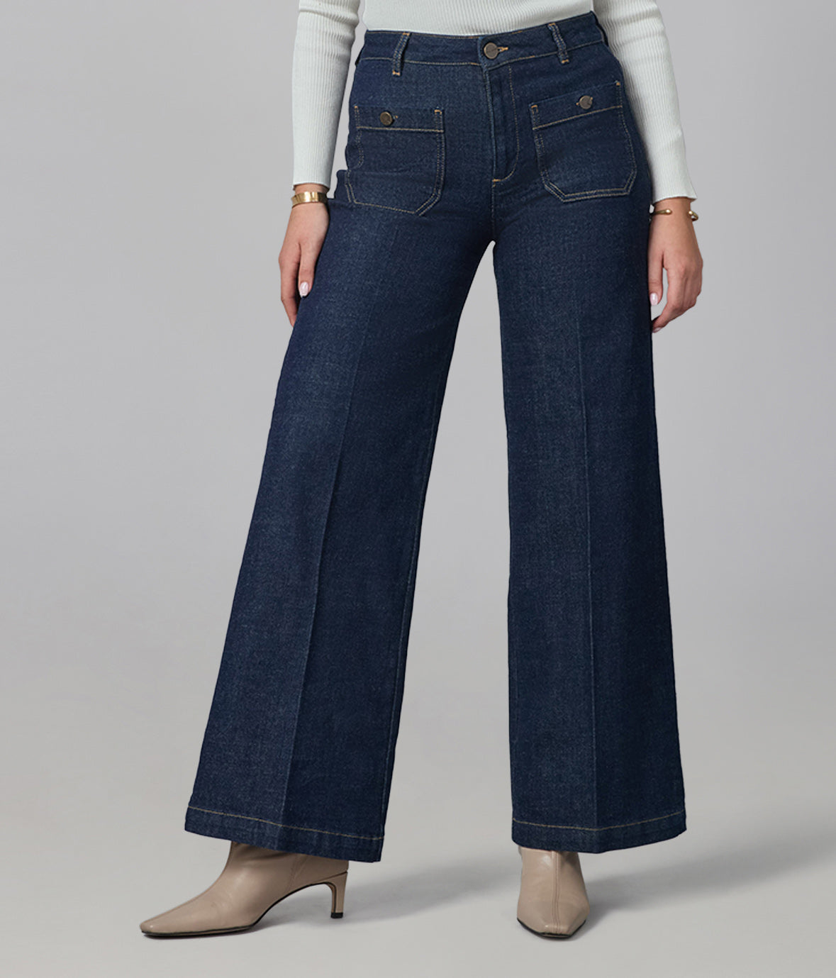 MILAN-DRW Ultra High Rise Wide Leg Jeans