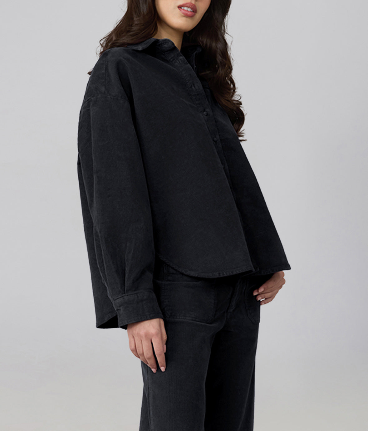 MARGOT-CBLK Corduroy Shirt