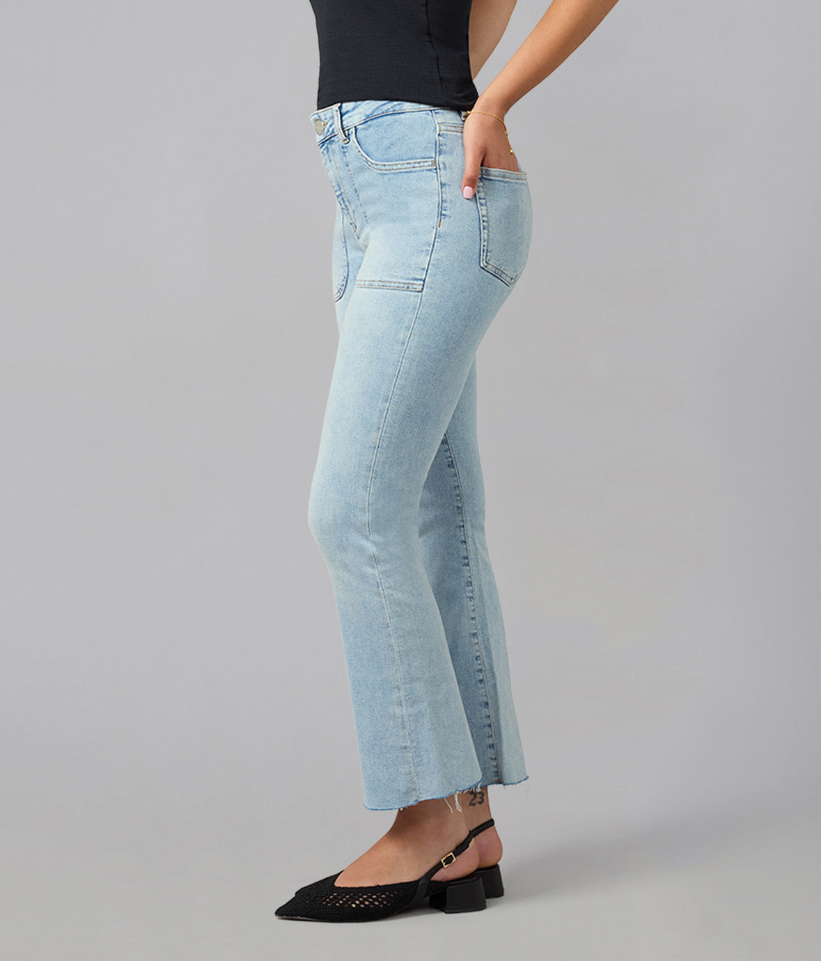 BILLIE-TD High Rise Bootcut Jeans