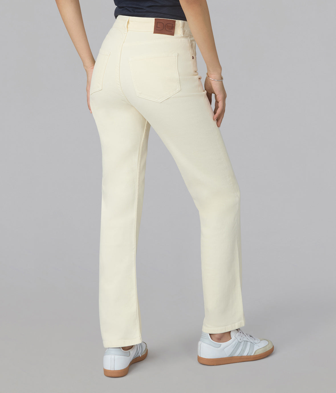 DENVER-RAW High Rise Straight Jeans