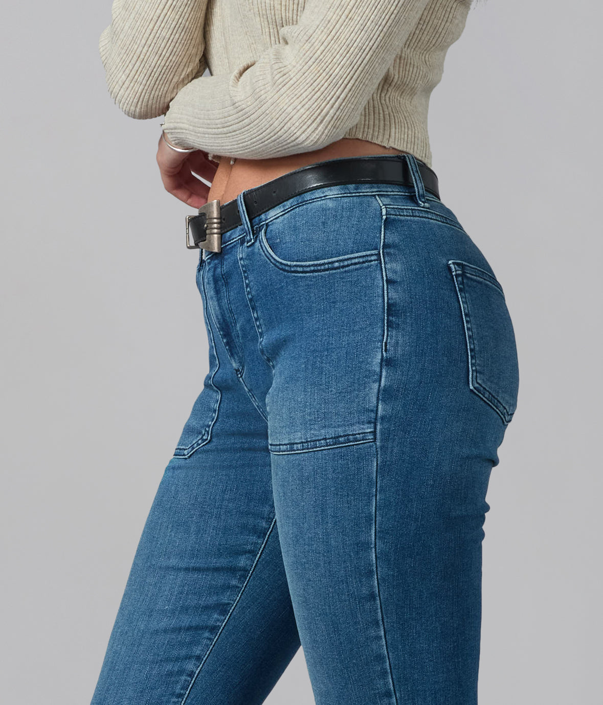 BILLIE-DIS2 High Rise Bootcut Jeans