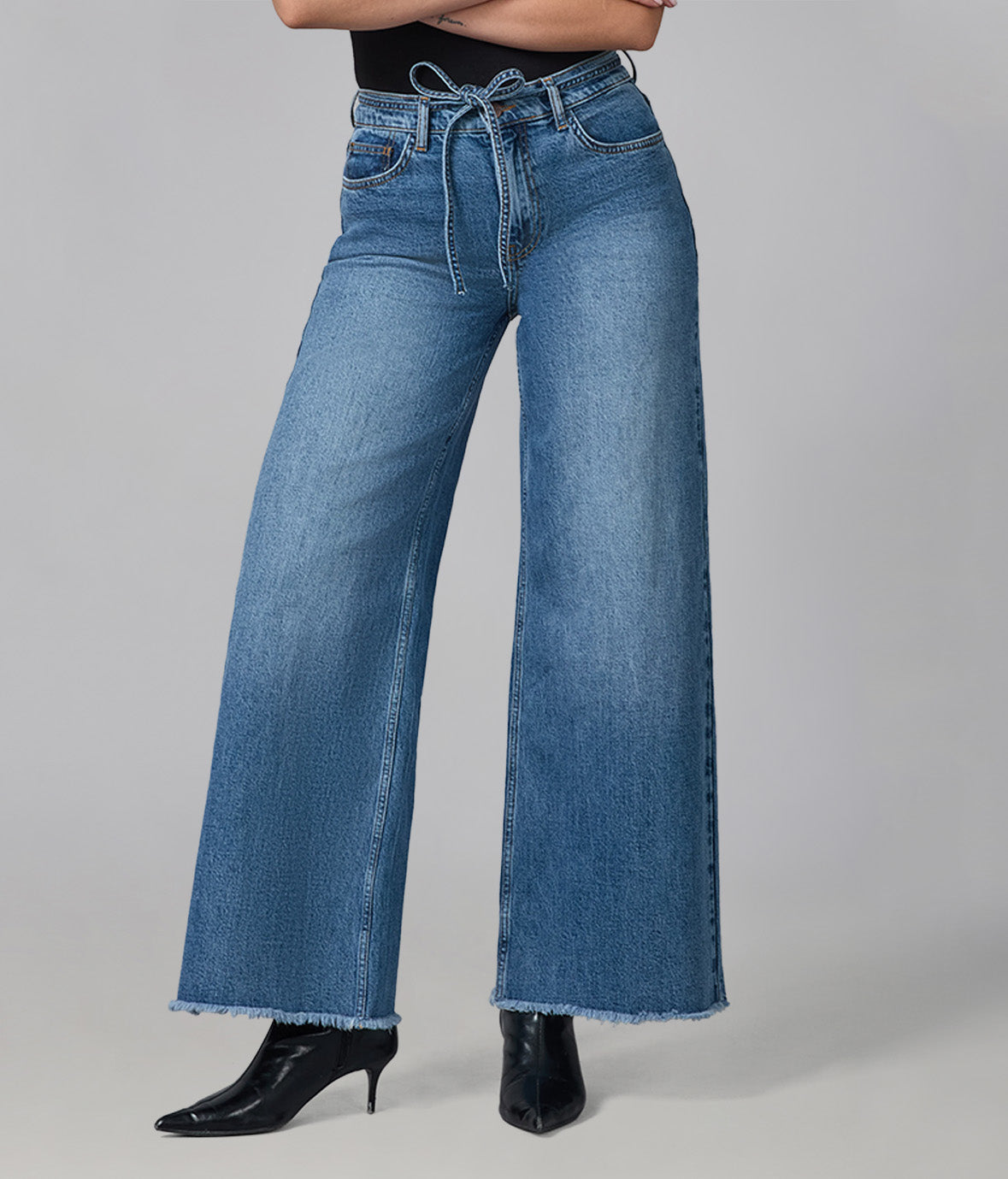 MILAN-DB Ultra High Rise Wide Leg Jeans