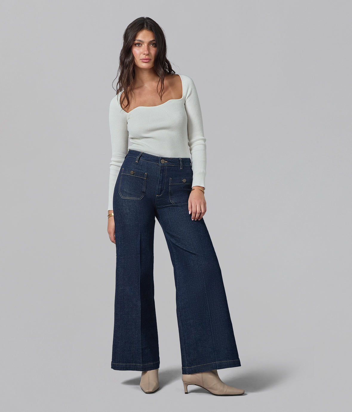 MILAN-DRW Ultra High Rise Wide Leg Jeans