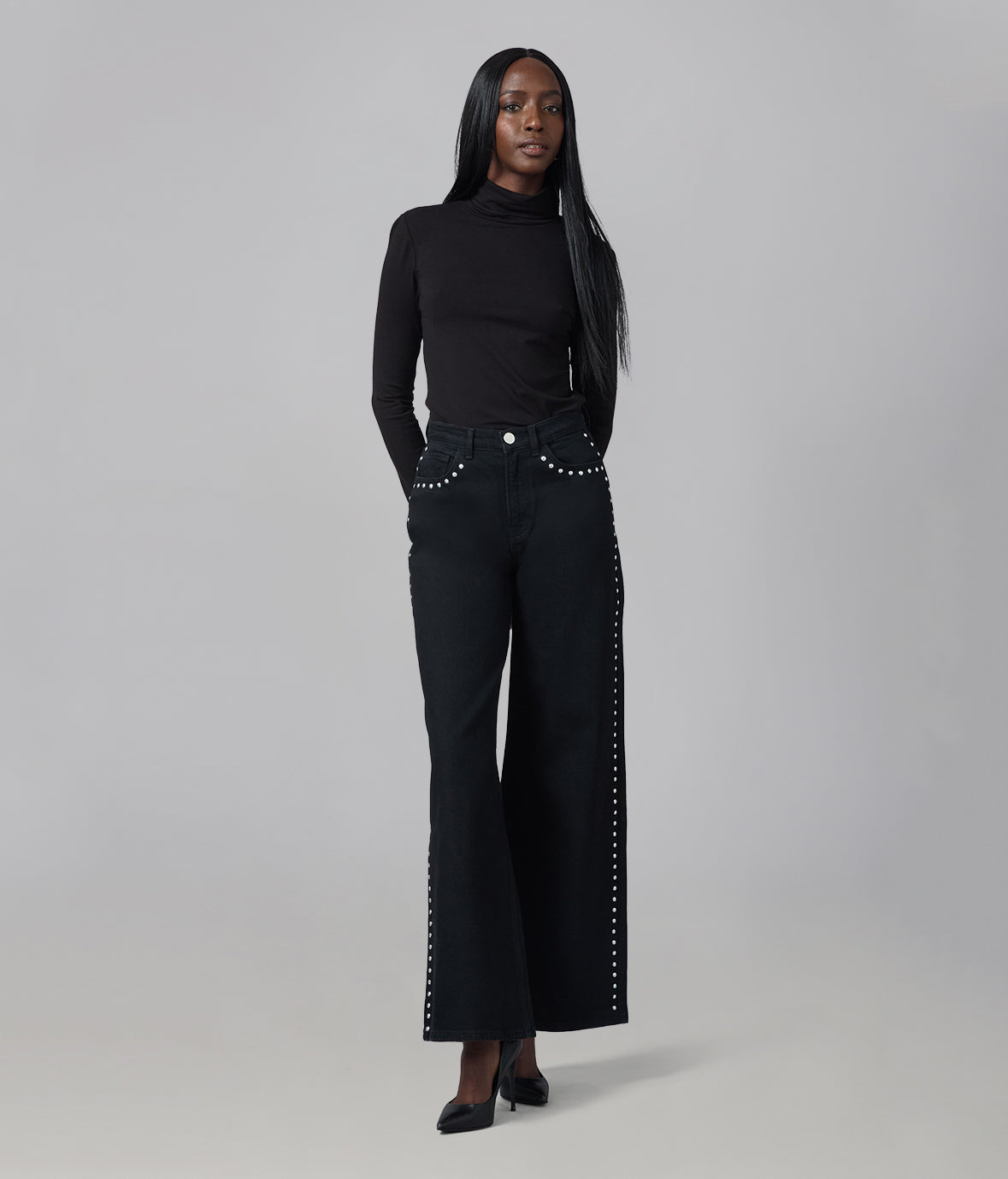 MILAN-SB Ultra High Rise Wide Leg Jeans