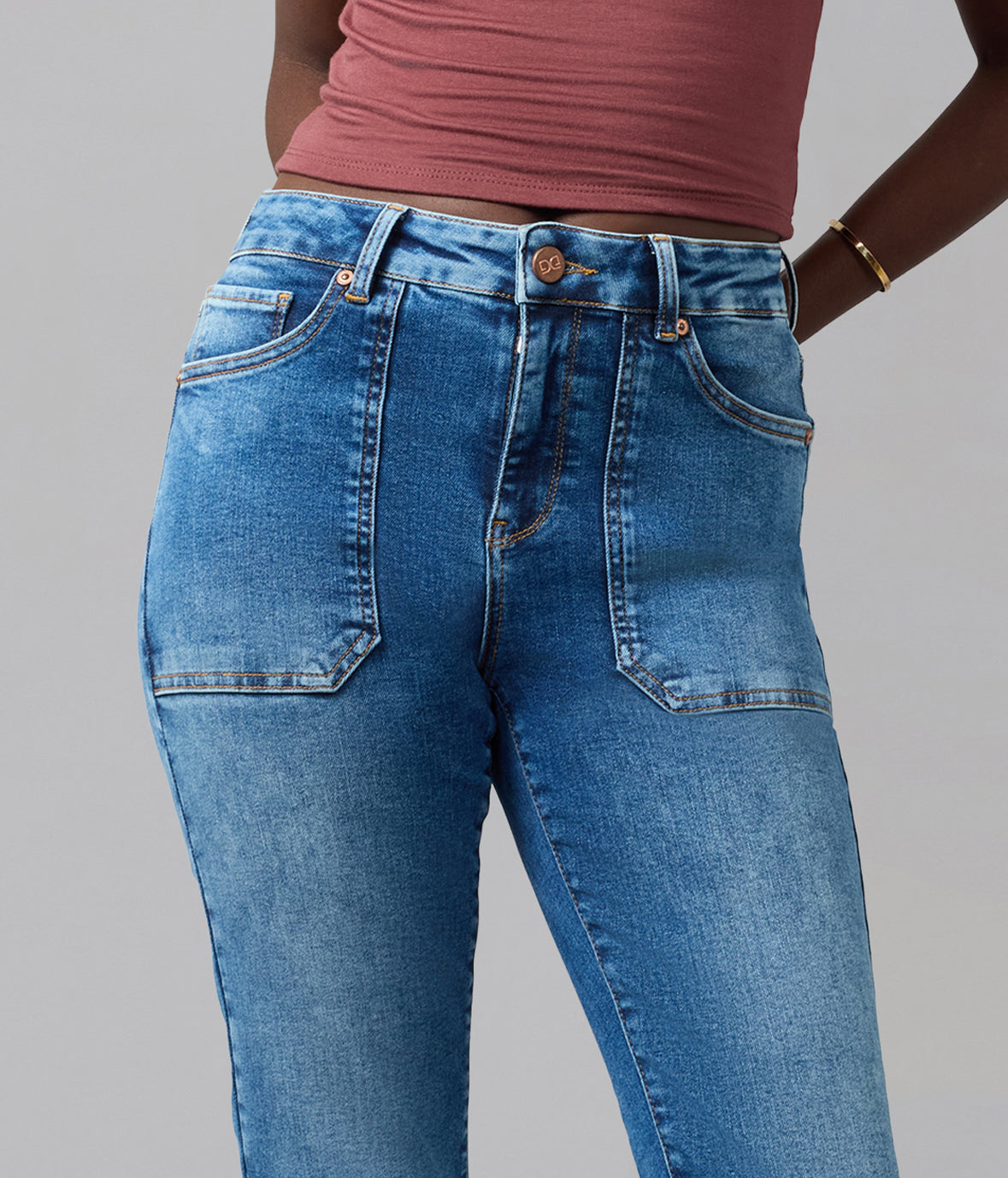 BILLIE-IM High Rise Bootcut Jeans  28" Inseam