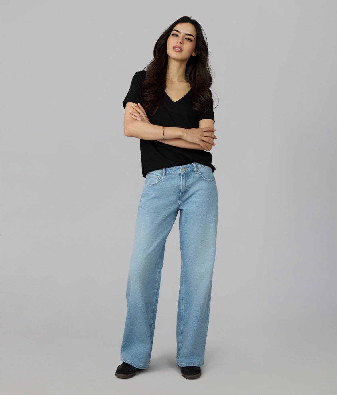 COLETTE-WB High Rise Wide Leg Jeans