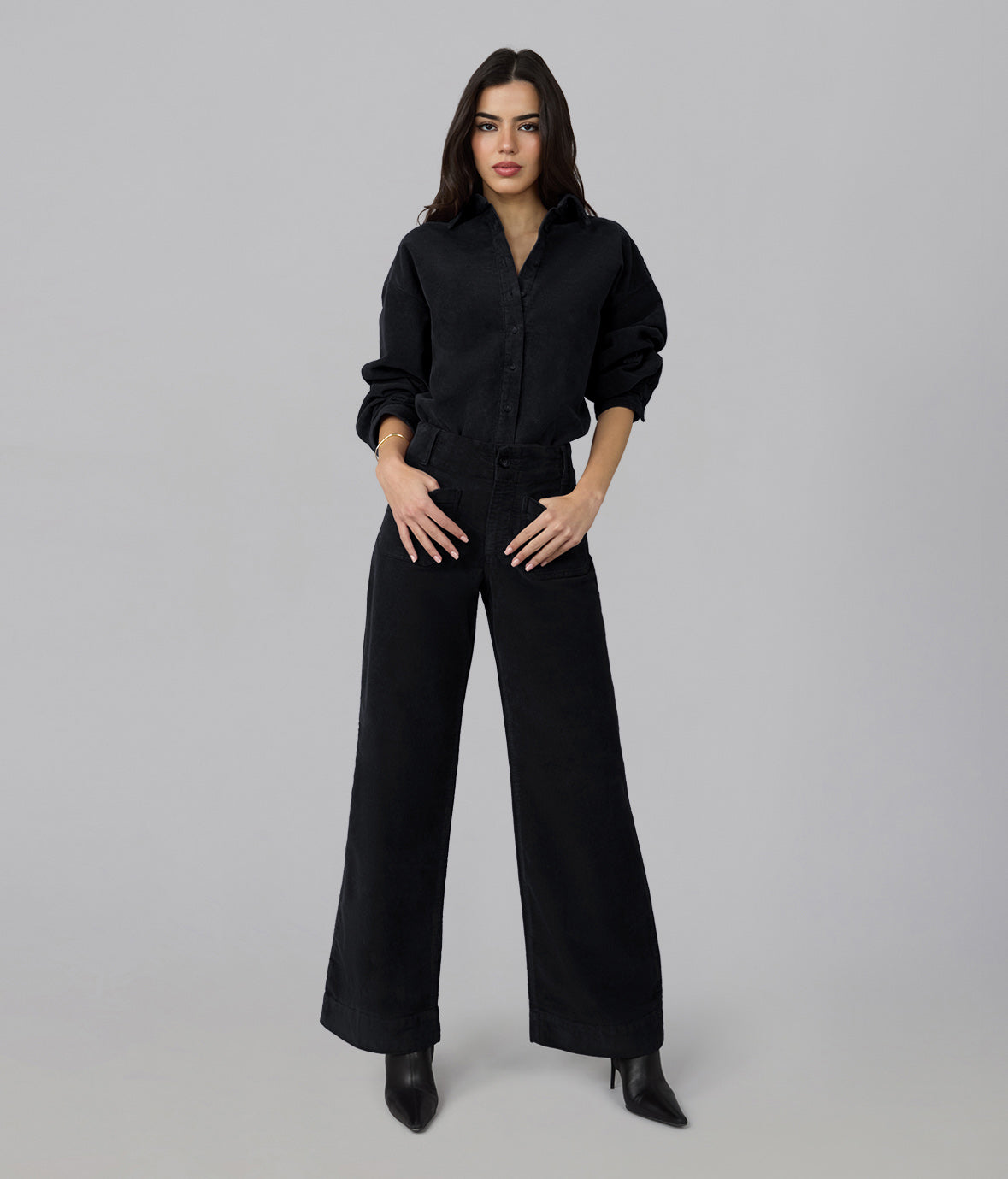 MARGOT-CBLK Corduroy Shirt