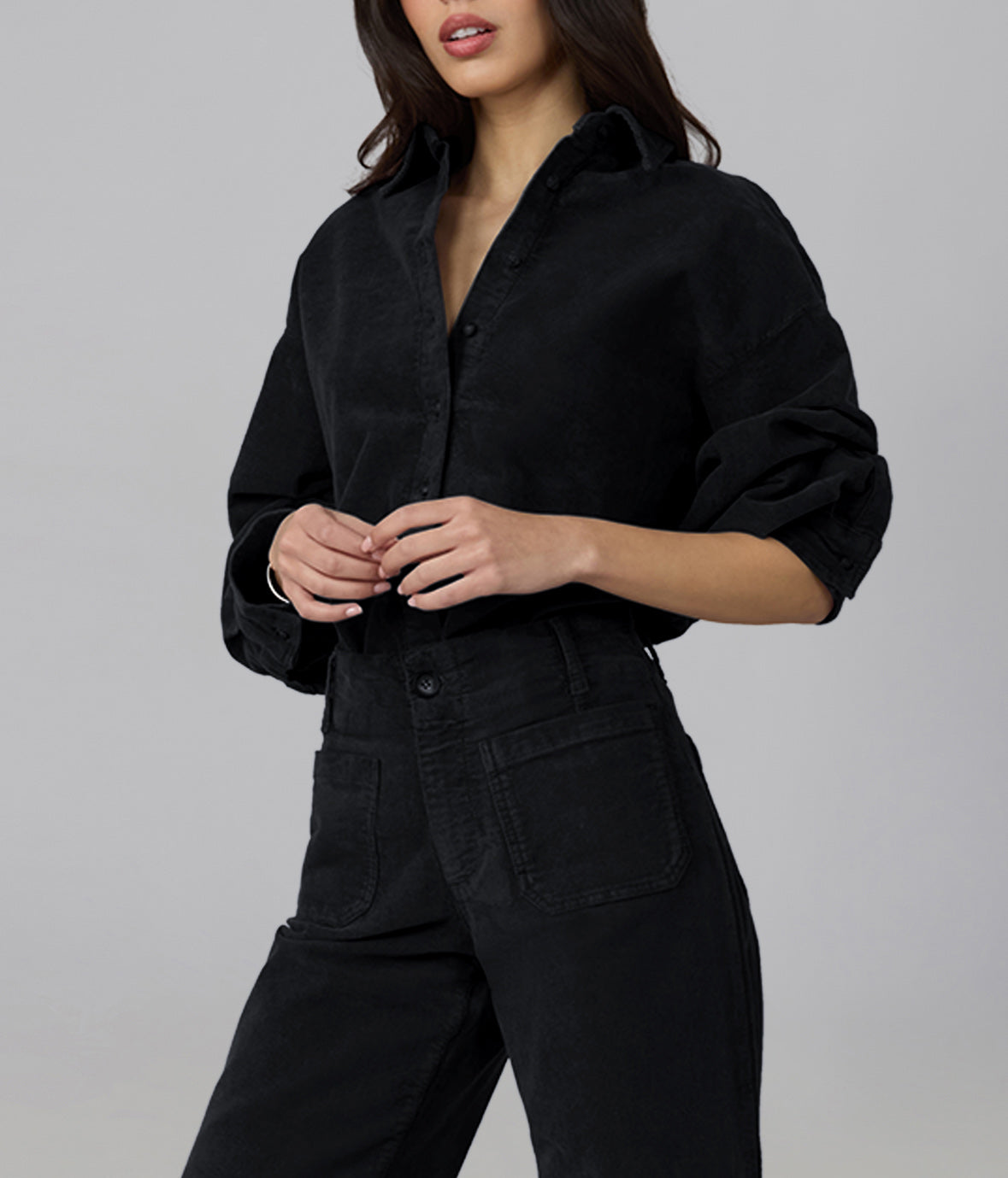 MARGOT-CBLK Corduroy Shirt