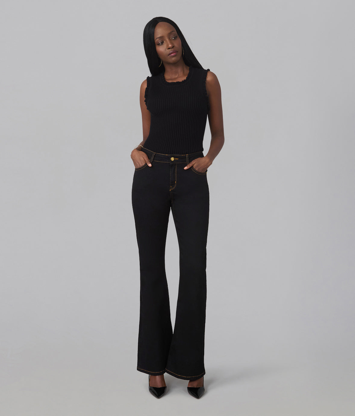 ALICE-BG High Rise Flare Jeans
